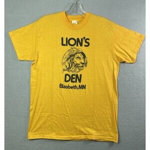 Lion's Den Elizabeth MN T-Shirt Large 80's Spor-T Steadman Single Stitch VTG